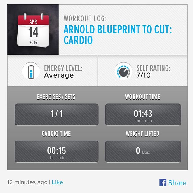 A little bit of cardio: Week 2 Day 4 Cardio Done!
Now to rest up for leg day number 2 tomorrow.

#bodybuildingcom #dymatize #bodybuilding #fitness #lifestyle #motivation #nopainnogain #workout #inspiration #longhardroad #oldman #roadtofitness #musclemotivation #bestself #workinprogress #hardworkpaysoff #comeonbalboa #gymlife #freeyourmindneo #trainharder #nevergiveup #onedayatatime #dontthinkaboutitdoit #fitforlife #fitmotivation #gohard #keepyourheadup #determination