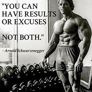 Just like Arnold said... "You Can Have Results Or Excuses... Not Both"

It's another day where I an out of time to finish my morning workout.. Sometimes it takes your body a few days to adjust to the changes you are making.

When I get home from work today, I'll just finish where I left off.