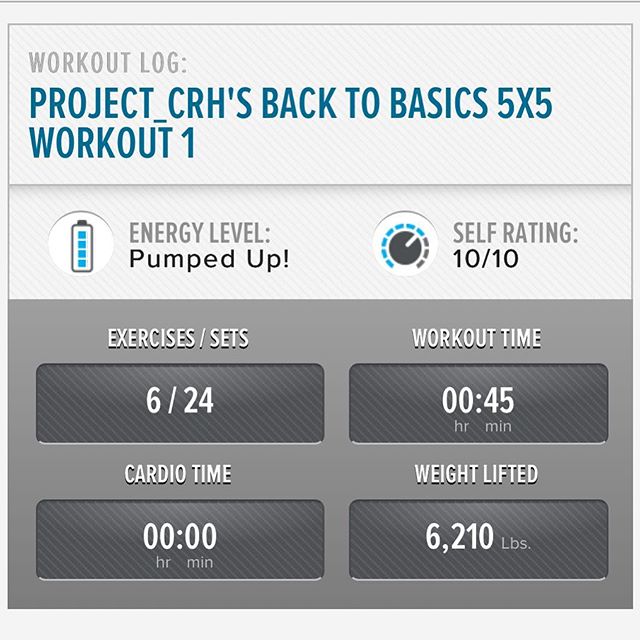 1st workout of the week in the books.  Added some other exercises into the mix this week!   #workinprogress 