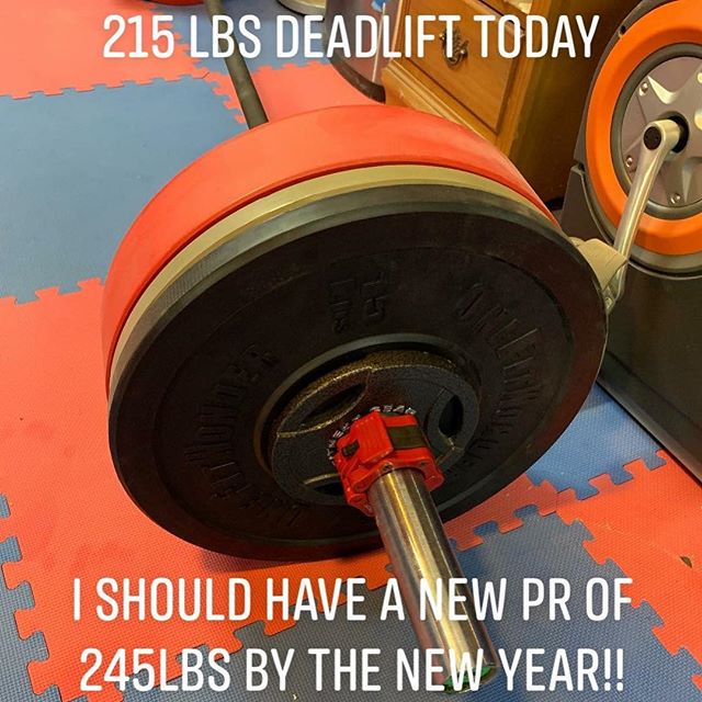 I am on track to beat my old Personal Record of 235lbs for the Deadlift. I am gunning for 245 lbs by Dec 28th, 2018! #workinprogress 